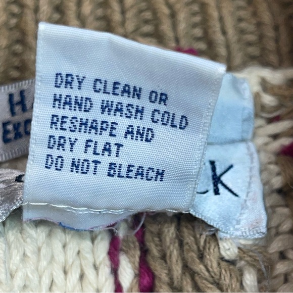 Vintage Peck & Peck Women’s Hand Knit Coogie Style Sweater Collared Shoulder Pad - Picture 3 of 12